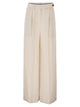Brunello Cucinelli Tailored Trousers In Fluid Viscose And Linen Twill With Double Pleats