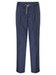 Brunello Cucinelli Lightweight Denim Trousers With Drawstring And Double Pleats