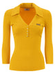 Elisabetta Franchi Micro-Cable Knit Polo Shirt