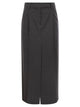 Brunello Cucinelli Sartorial Long Skirt In Virgin Wool Canvas