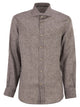 Brunello Cucinelli Easy Fit Linen Shirt With French Collar