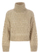 Brunello Cucinelli Dazzling Net Turtleneck Sweater Made Of Mohair And Wool Wispy