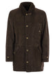 Brunello Cucinelli Tone-On-Tone Suede Shearling Coat
