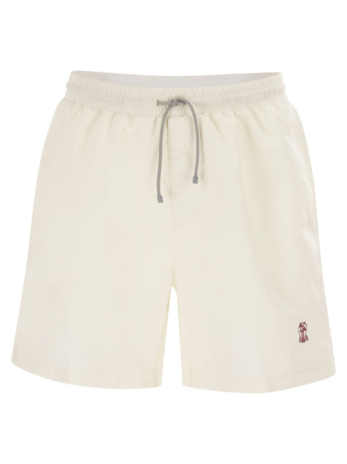 Brunello Cucinelli Swimming Costume With Elastic And Drawstring
