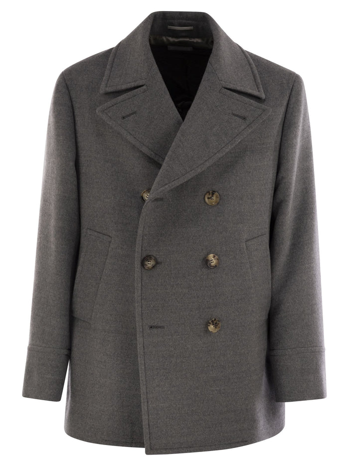 Brunello Cucinelli One-And-A-Half-Breasted Wool Coat