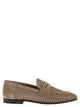 Brunello Cucinelli Sparkling Net Leather Loafers