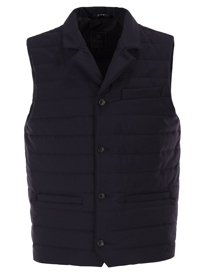 Fay Quilted Stretch Nylon Waistcoat