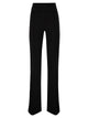 Elisabetta Franchi Double Stretch Crepe Trousers With Embroidered Logo