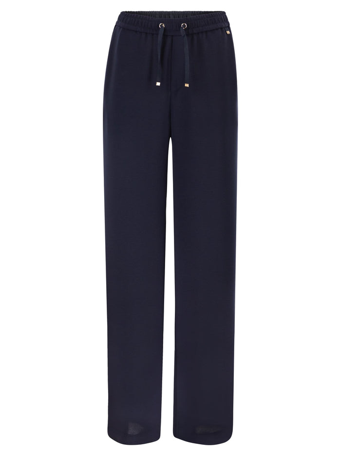 Herno Flowing Wide-Leg Trousers With Drawstring
