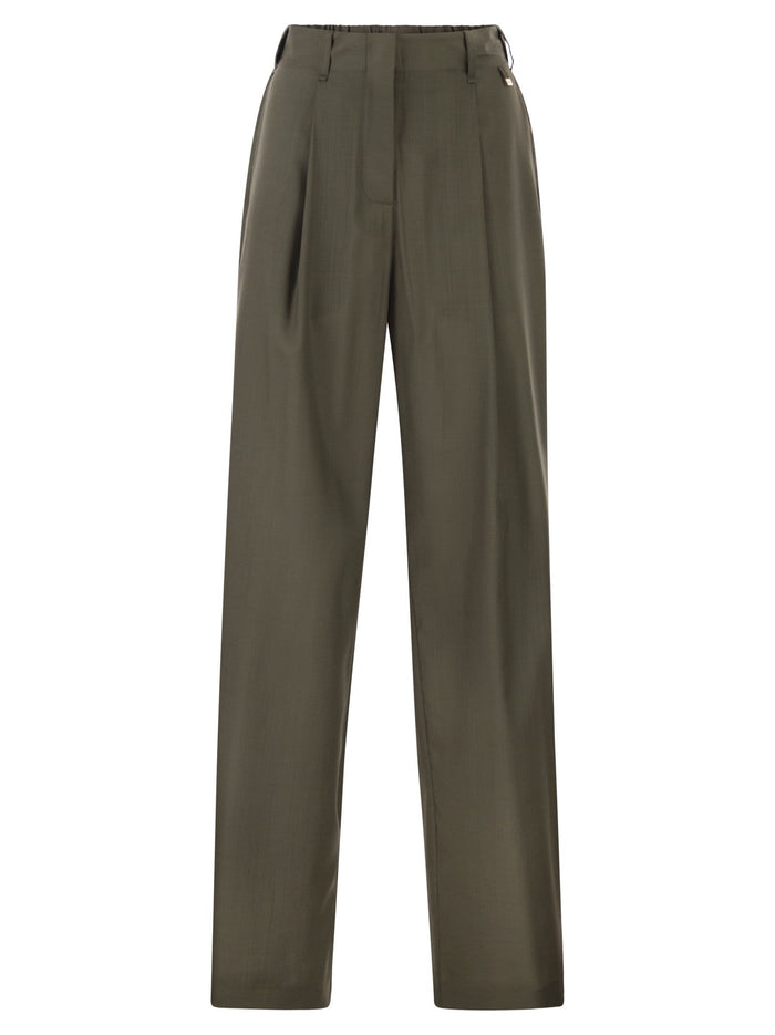 Herno Trousers In Tropical Wool
