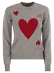Mc2 Saint Barth Wool And Alpaca Blend Jumper With Lucky In Love Embroidery