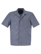 Peserico Lightweight Cotton Chambray-Effect Short-Sleeve Shirt