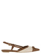 Stuart Weitzman Kitty - Leather And Linen Slingback