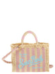 Mc2 Saint Barth Striped Woven Mini Bag With Embroidered Logo And Shoulder Strap
