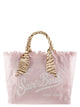 Mc2 Saint Barth Canvas Tote Bag With Scarf-Wrapped Handles