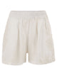Maurizio Mykonos Linen Shorts With Embroidery And Elasticated Waistband