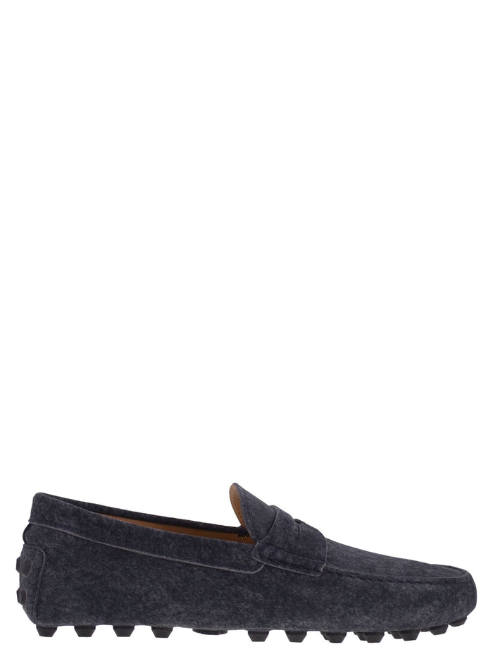 Tod's Gommino Bubble Sole In Suede Leather