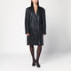 Cassell  Single-Breasted Black Leather Coat