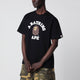 Bape Black Tshirt With Logo Print