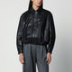 Arma Black Melis Leather Bomber Jacket