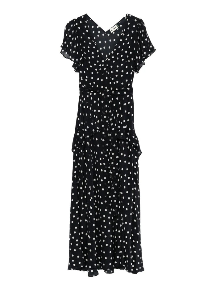 Rixo "Evie" Dress Bohemia Spot Deep Navy
