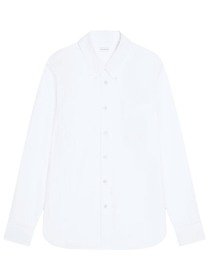 Dries Van Noten Loose Fit Classic Shirt In Cotton Poplin