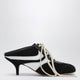 Dries Van Noten Mules 65 Aus Schwarzem Und Weißem Wildleder Und Leder