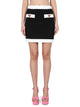 Moschino Couture Heart Buttons Crepe Miniskirt
