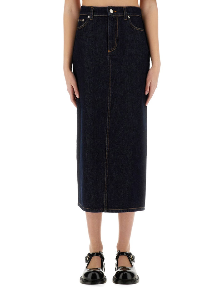 Moschino Couture Long Denim Skirt