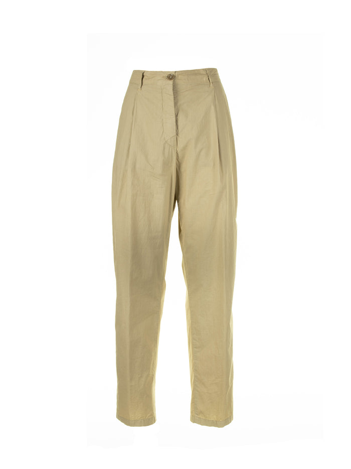 Aspesi Beige High-Waisted Trousers