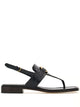 Ferragamo Gancini Leather Thong Sandals