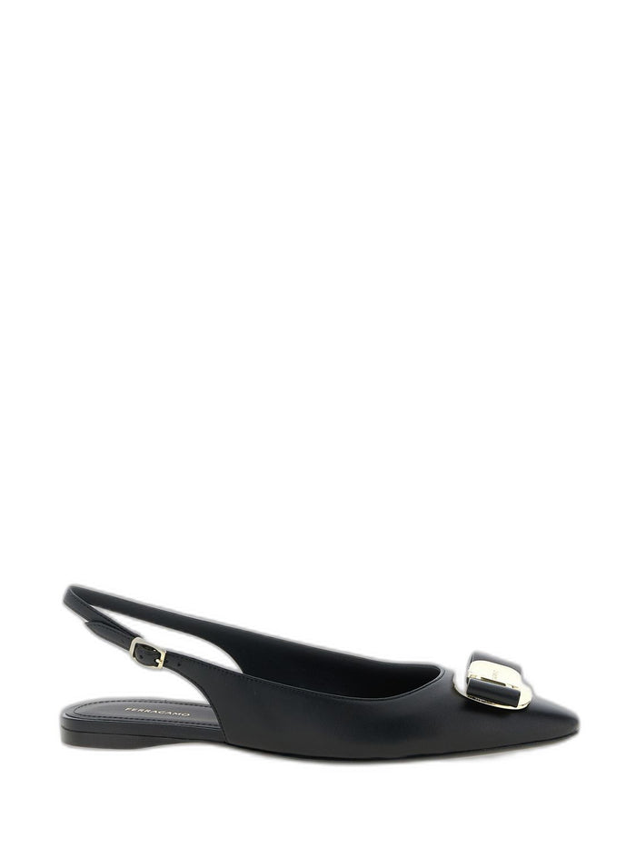 Ferragamo Leather Slingback Pumps