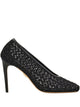 Ferragamo Black Fabric With Heel