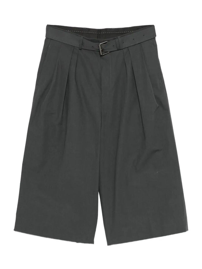 Dries Van Noten Preaches Belted Cotton Poplin Bermudas