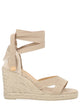 Castañer Beige Cotton Leather Heel