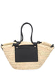 Castañer Black Palm Leaf Shoulder Bag
