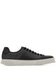 Ferragamo Leather And Jacquard Fabric Monogram Clayton Sneakers
