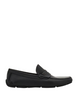 Ferragamo Black Leather Penny Flat Shoes