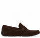 Ferragamo Dark Brown Leather Gancini Penny Flat Shoes