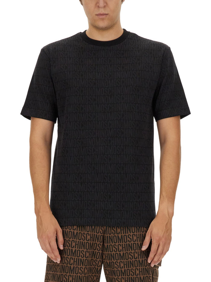 Moschino Couture T-Shirt With All Over Logo
