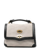 Zanellato Grey Lambskin Cotton Handbag