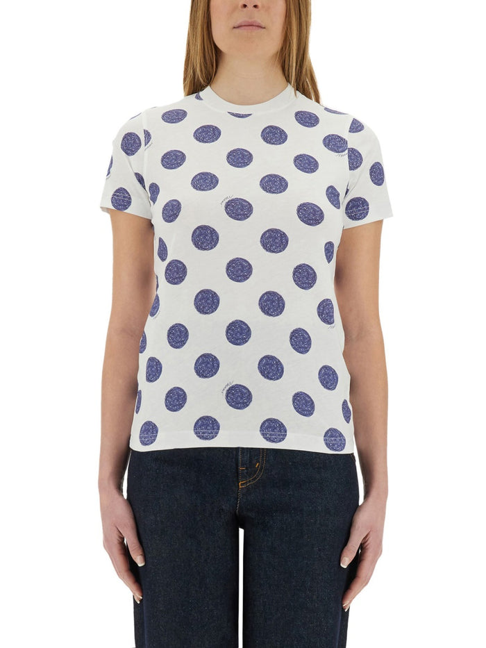 Moschino Couture Ballpoint Pen Polka Dots Tshirt