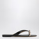 Ferragamo Mini Bow Flip-Flop Black And Powdery / Regular Fit