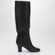Ferragamo Ruched Boots In Dark Brown Leather