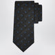 Ferragamo Grey/Light Blue Gancini Chevron Tie