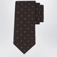 Ferragamo Brown/Light Blue Gancini Chevron Tie