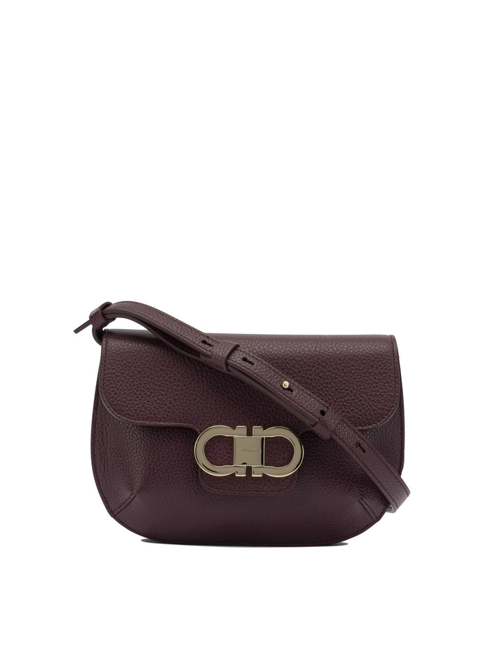 Ferragamo "Double Gancini" Small Shoulder Bag