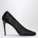 Ferragamo Black Macramé Pump