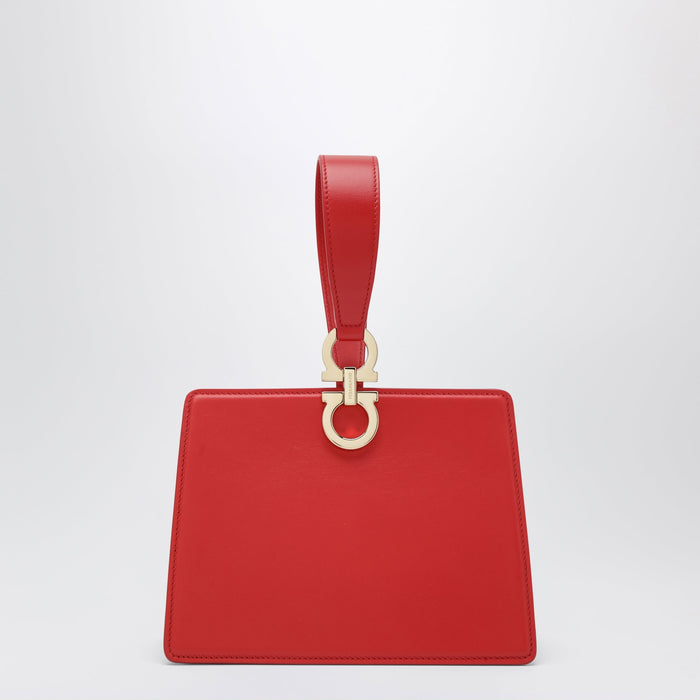 Ferragamo Red Double Gancini Mini Clutch