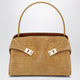 Ferragamo Hug Soft M Shoulder Bag In Natural Crocodileeffect